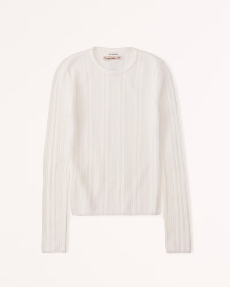 Merino Wool-Blend Crew Sweater | Abercrombie & Fitch (US)