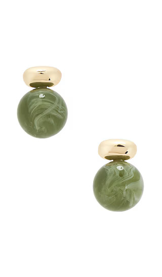 Alice Gemstone Earring in Gold & Green | Revolve Clothing (Global)