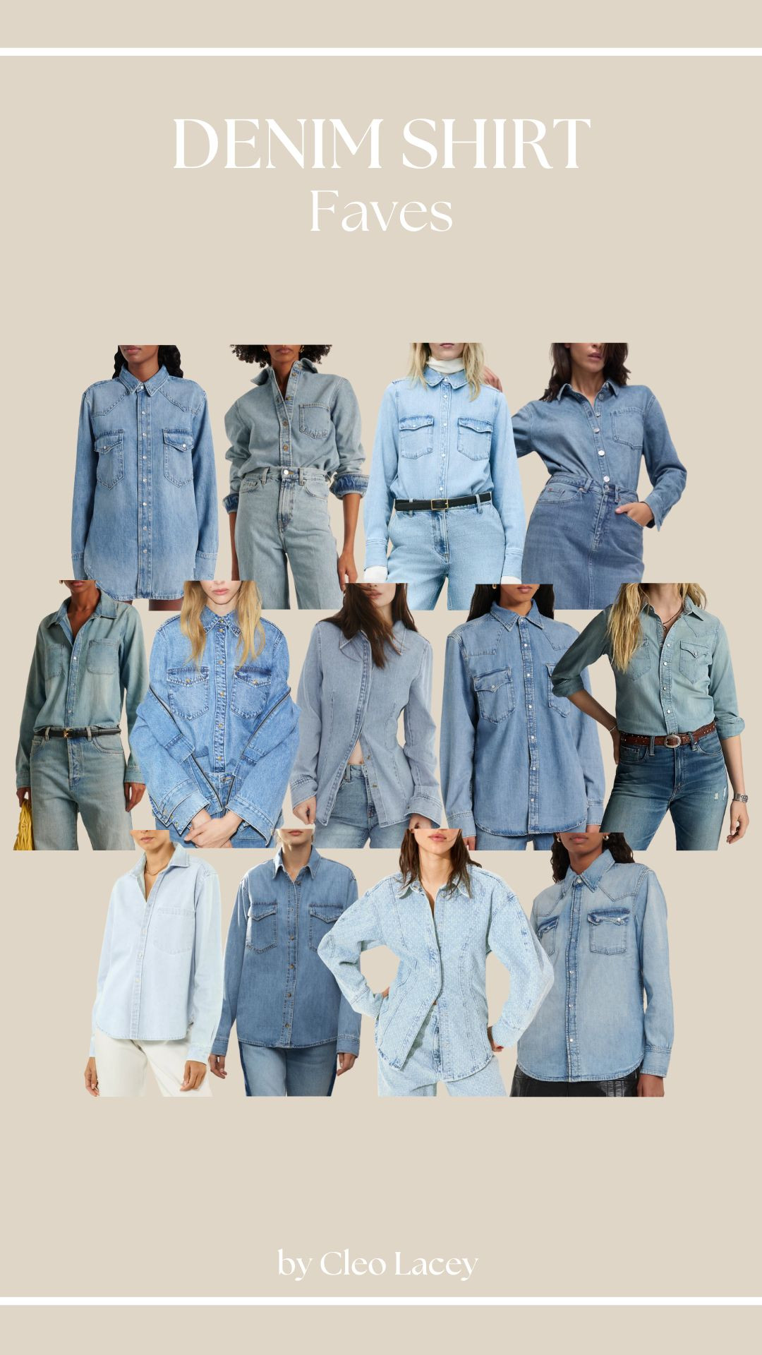 Favourite denim shirts for spring! A mix of high end and high street in here. 
Double denim, denim for spring, shirt, casual outfit ideas, casual spring style, outfit styling, denim look, blue denim  

 #LTKuk #LTKspring #LTKstyletip