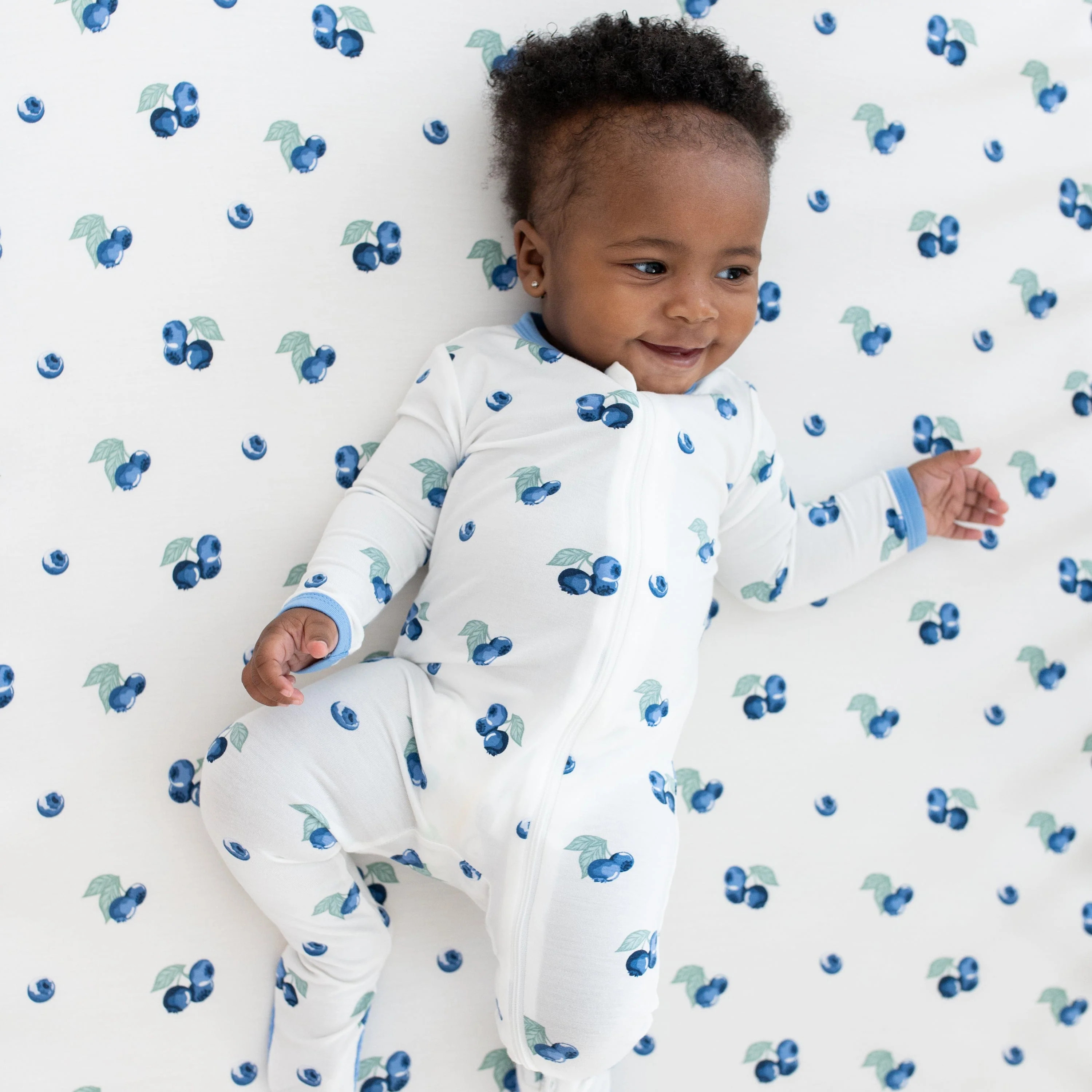 Zippered Footie in Blueberry | Kyte BABY