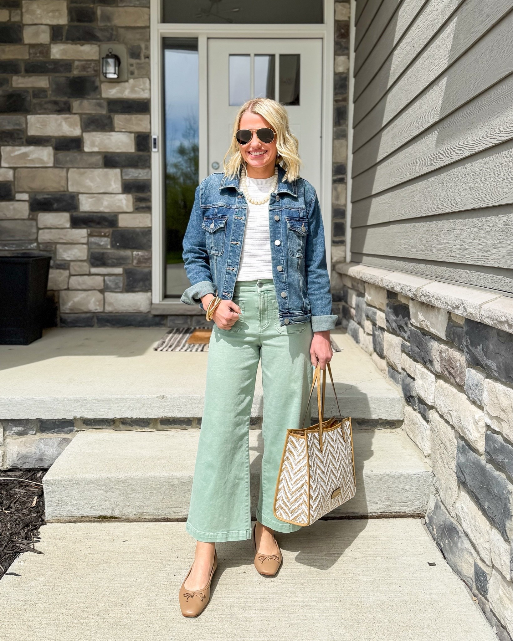 What I wore this week to Muffin’s with Mom with my kindergartener. 
Jacket- small
Top- XSMALL
Pants- 25
Use code: DJXKATIE20 for 20% off at @dearjohndenim

#LTKootd #LTKPetite #LTKOver40