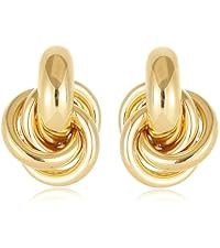 14K Gold Plated Knot Earrings for Women Gold Silver Earrings Heart Link Drop Dangle Earring Chunk... | Amazon (US)