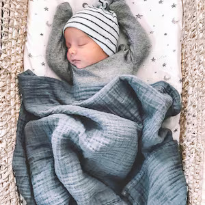 Muslin Baby Swaddle Blankets - 100% cotton 47" x 47" | Etsy (US)