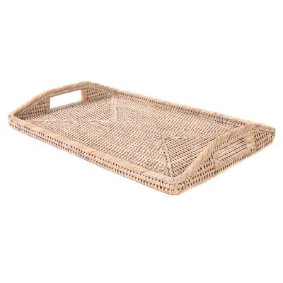 Kana Kye Serving Tray Bay Isle Home Color: White Wash, Size: 14" H x 10" W x 1" D | Wayfair North America