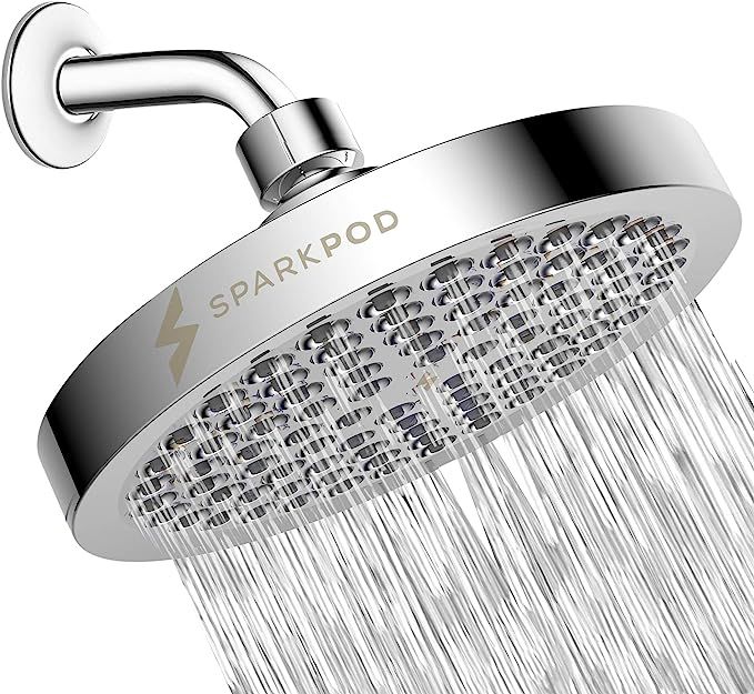 SparkPod Shower Head - High Pressure Rain - Luxury Modern Chrome Look - No Hassle Tool-less 1-Min... | Amazon (US)