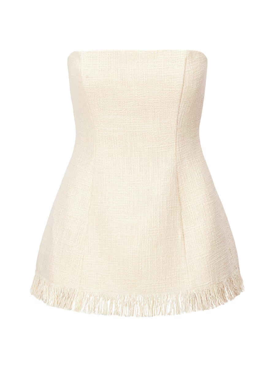 Women's ClothingTopsStaudSilvia Tweed Strapless Top$275
            
          Color IvorySizeSiz... | Saks Fifth Avenue