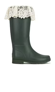 For Love & Lemons Brigitta Rain Boot in Evergreen from Revolve.com | Revolve Clothing (Global)