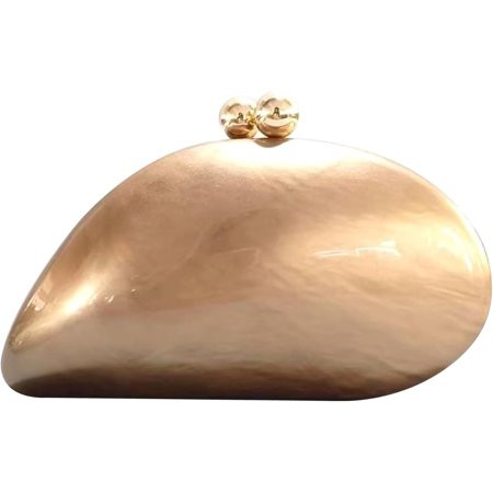 Wcxeane Seashel Chain Shoulder Bag For Women Acrylic Evening Bag Glitter Marble Purse Handbag For Wedding Party Prom Bronze-1122 | Walmart (US)