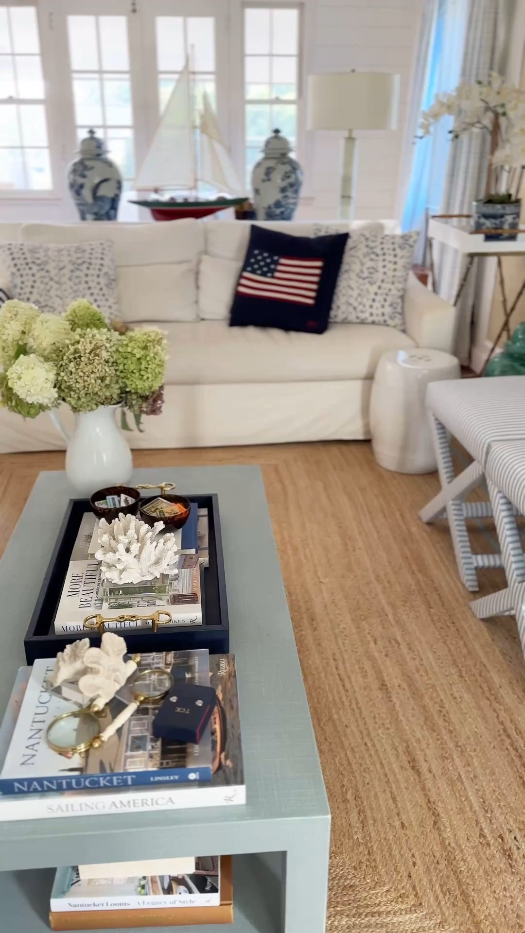 Had a house full this weekend so tweaked our living room to be more open and not hating it. Added in a few new finds to my coffee table like that horsebit navy tray 💙💙💙 linking my sources

#LTKOver40 #LTKHome #LTKSeasonal