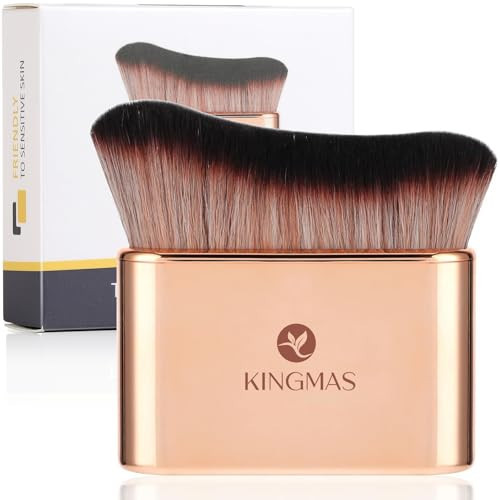 KINGMAS Self Tanner Brush - Kabuki Body Makeup Brush, Soft Vegan Tanning Brush for Foundation, Bronzer, Self Tan Back Applicator Body Face Blending Brush | Amazon (US)