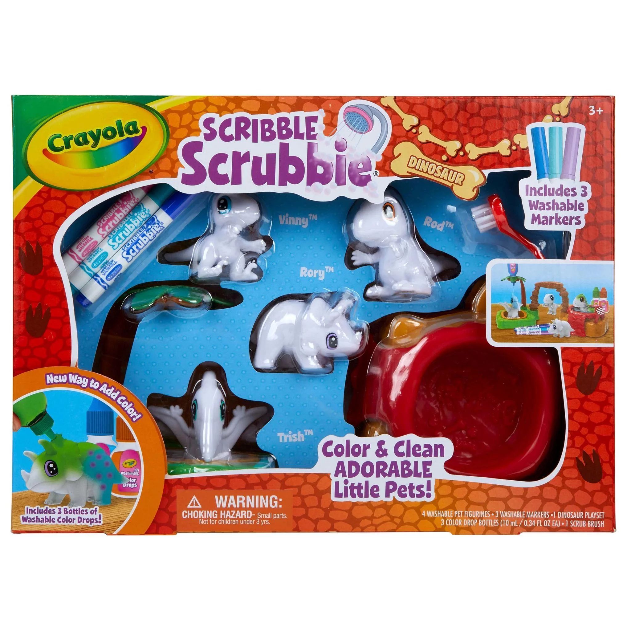 Crayola Scribble Scrubbie Dinosaur Island Set, Dino Toys, School Supplies, Art Toys, Beginner Chi... | Walmart (US)