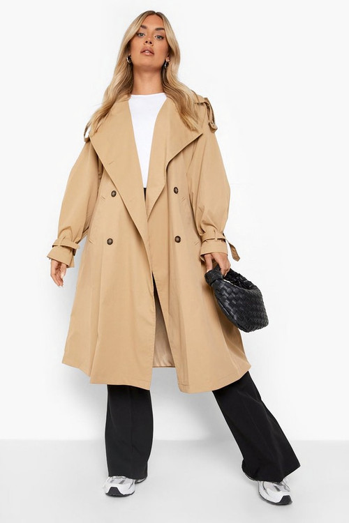 Plus Belted Trench Coat | Boohoo.com (US & CA)