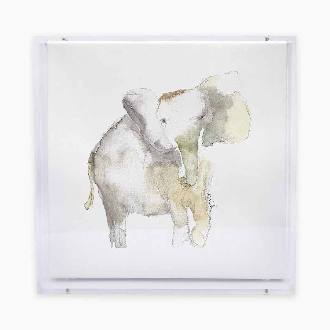 Elephant Acrylic Shadow Box Print | Anne Neilson Home