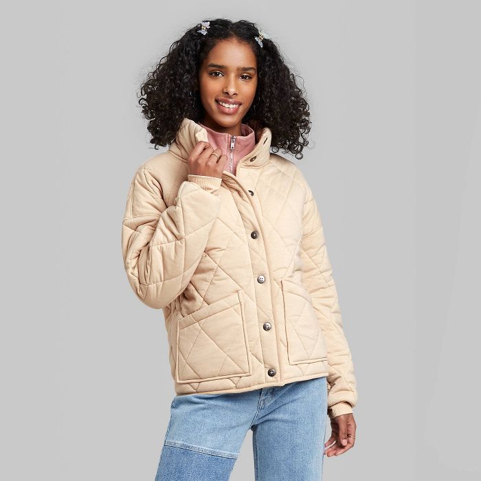 Women's Button-Front Quilted Jacket - Wild Fable™ | Target