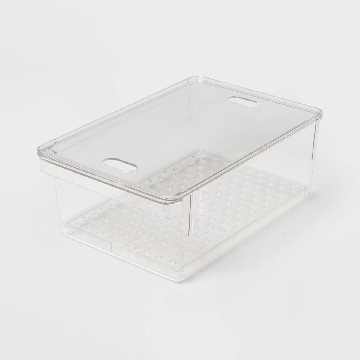 Produce Fridge Bin with Lid - Brightroom™: Clear Refrigerator Organizer, Kitchen Storage, 10.5"... | Target