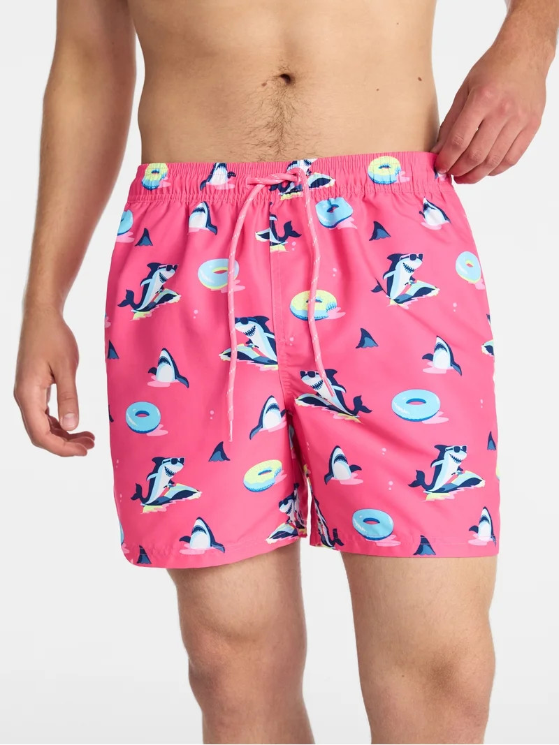 No Boundaries Swim Trunks, 5" Inseam, Men's S-5XL | Walmart (US)