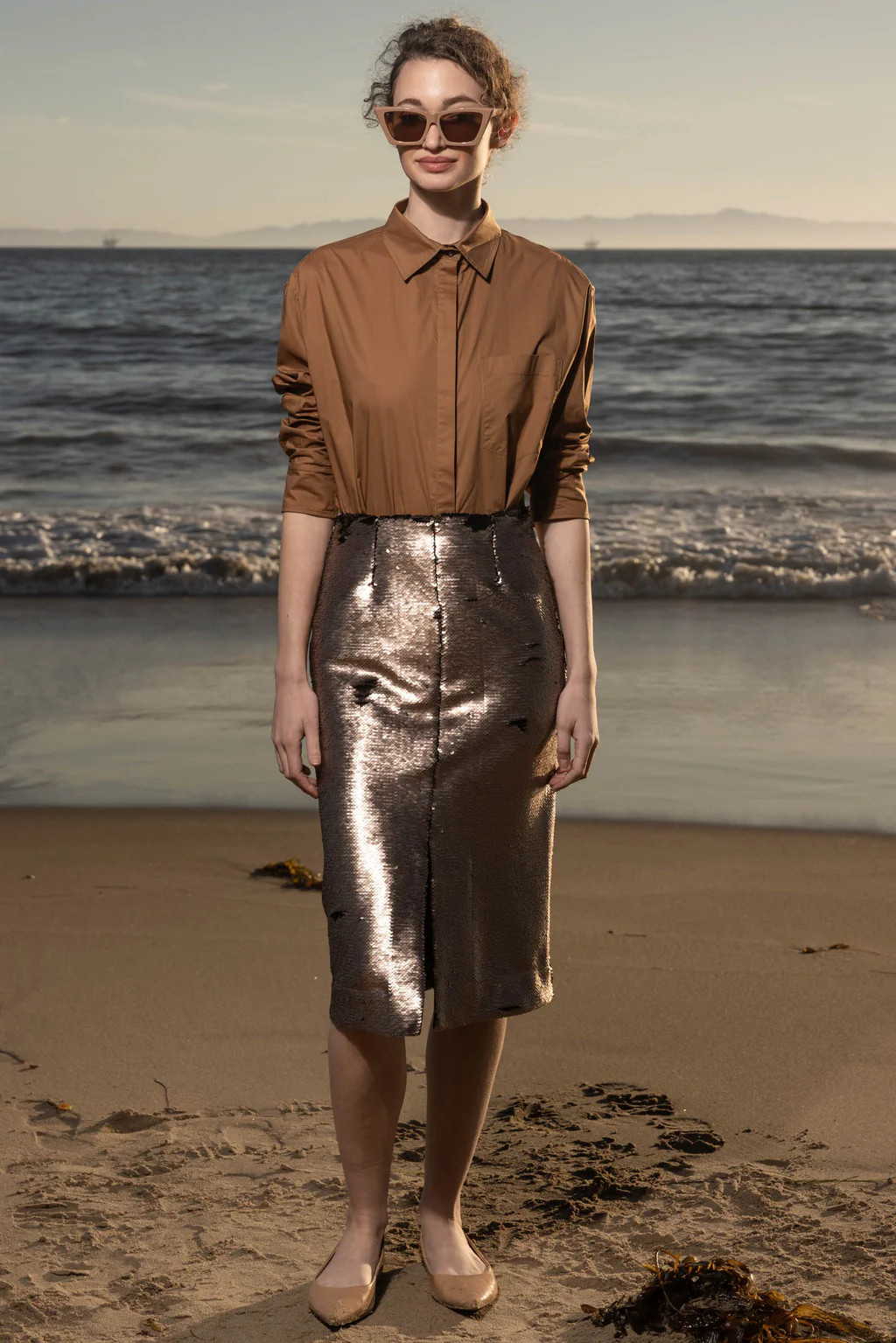 Ember Skirt - Bronze | Heidi Merrick