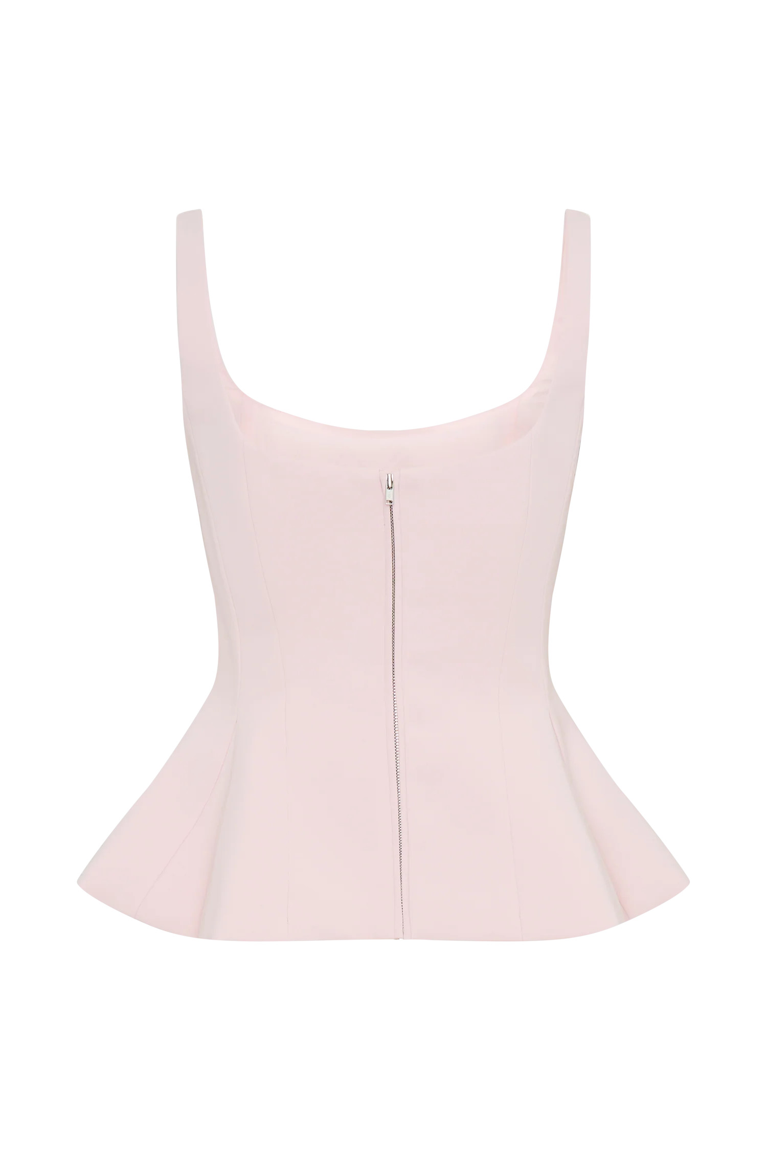 Korrie Suiting Peplum Top - Powder Pink | MESHKI US