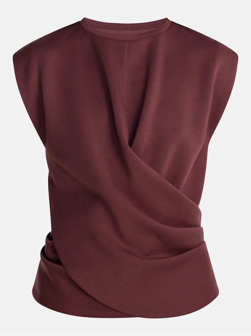 Avia Women's ScubaKnit Sleeveless Wrap Top, Sizes XS-XXXL | Walmart (US)