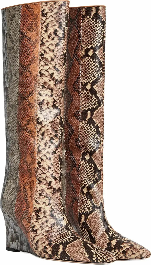 Embossed Leather Wedge Boot | Nordstrom