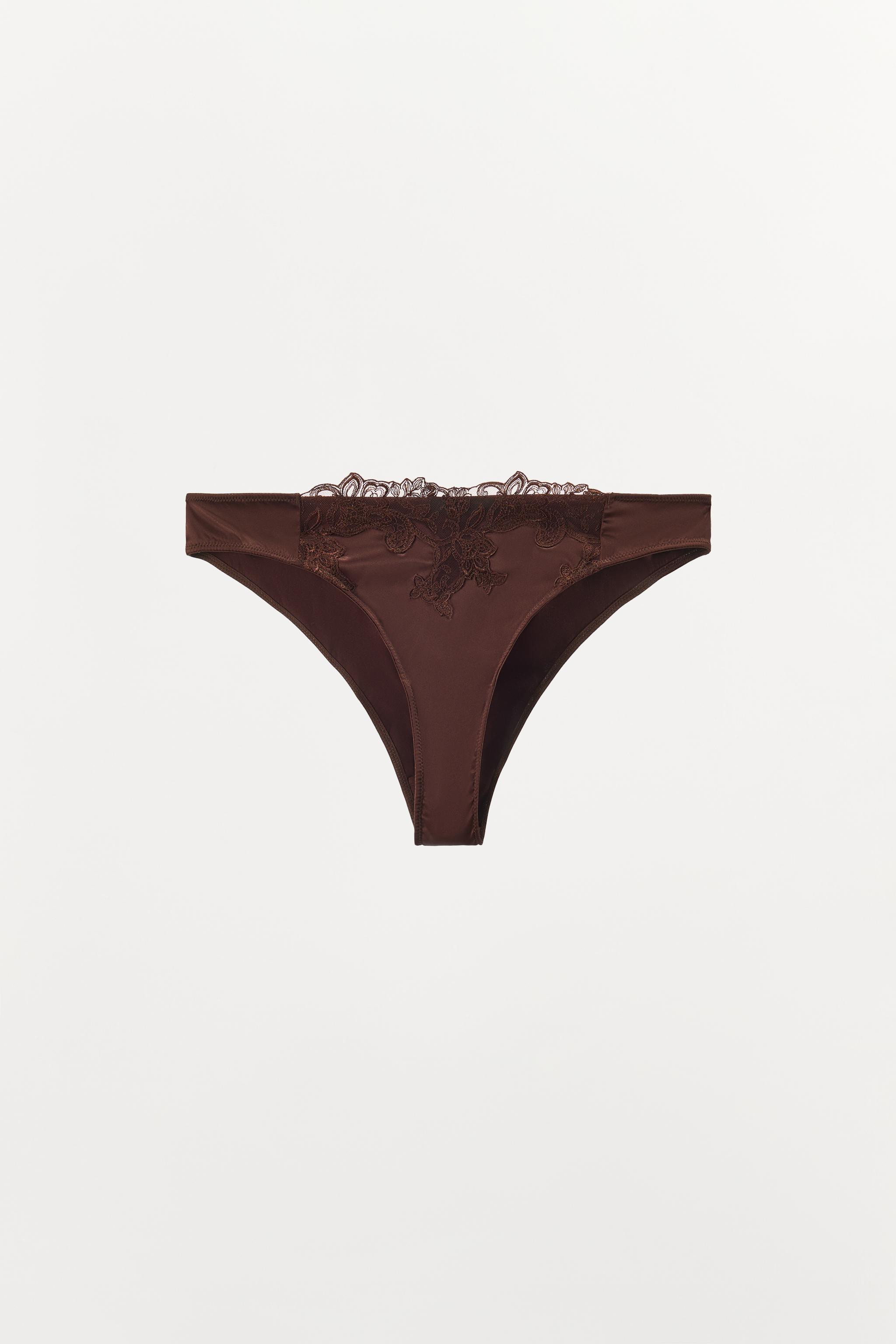 SATIN EFFECT LACE PANTIES | Zara US
