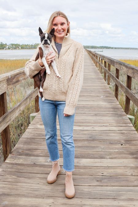 Darling Society cable knit pullover sweater - fall outfit - fall style - cozy outfit - casual style - Chelsea boots

#LTKfindsunder50 #LTKSeasonal #LTKstyletip