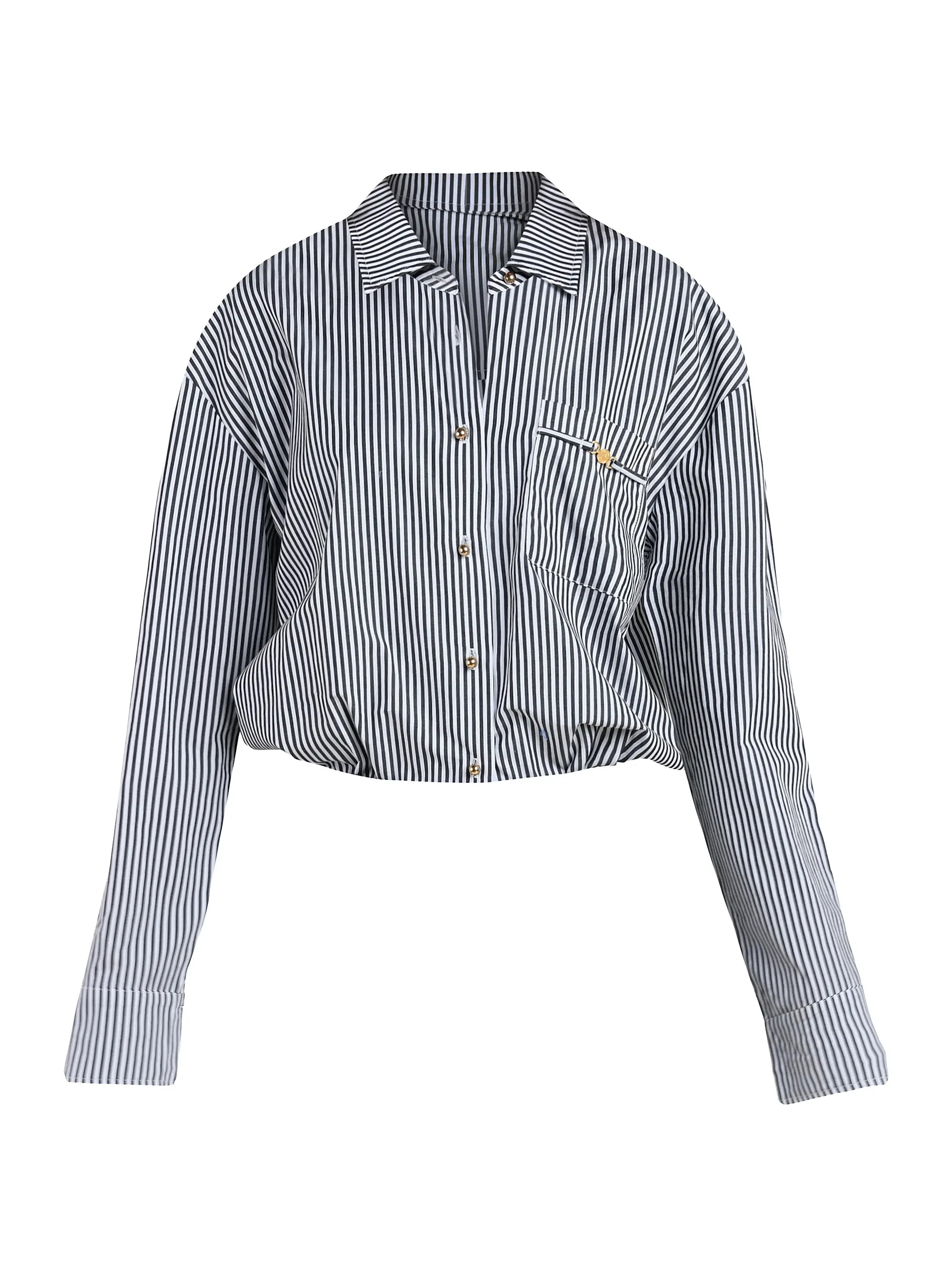 Lorena Voyage Striped Cotton Cover-Up Shirt | Saks Fifth Avenue