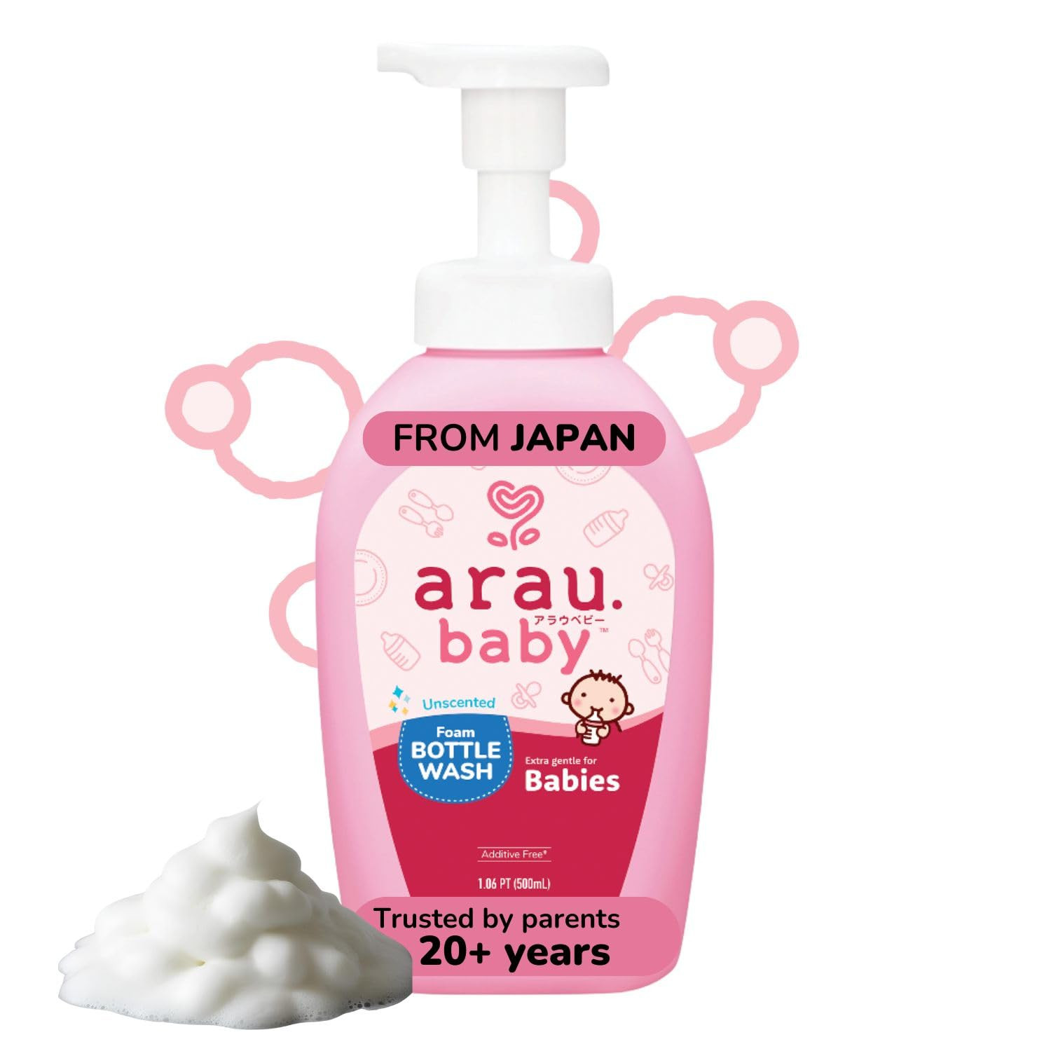 Unscented Foam Bottle Wash, Natural Plant Based Baby Bottle & Dish Soap, No Artificial Fragrance ... | Amazon (US)