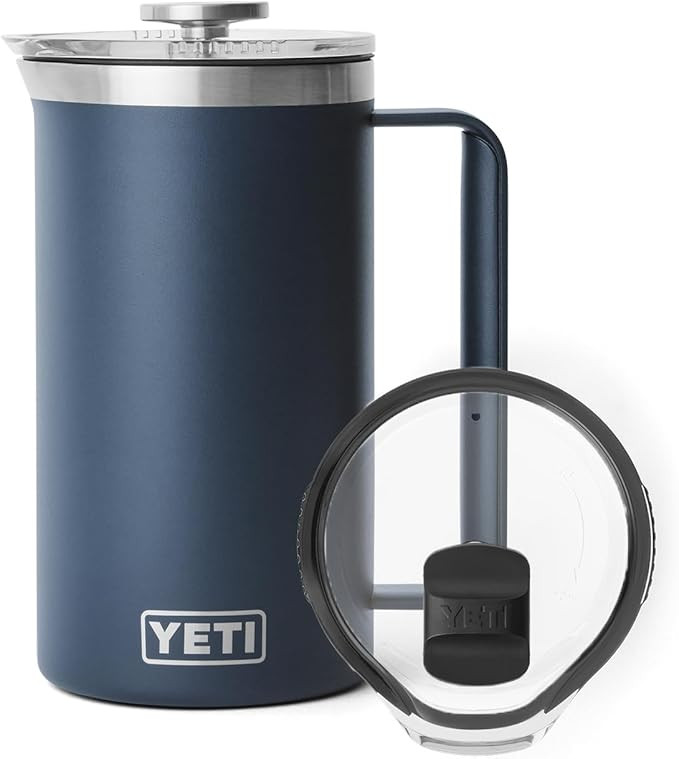 YETI Rambler 34 oz French Press with MagSlider Pitcher Lid Set, Navy | Amazon (US)