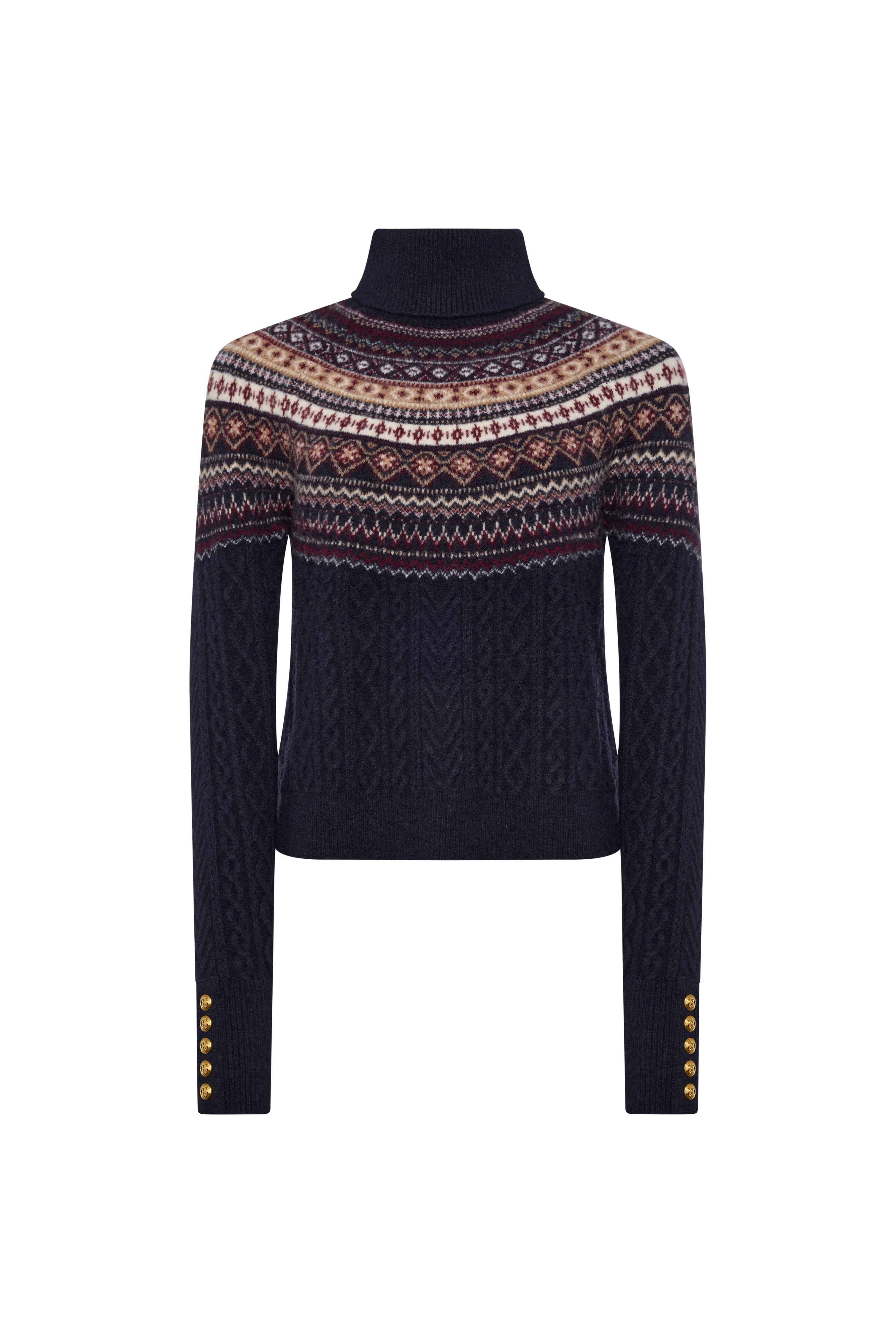 Rebecca Roll Neck Knit (Ink Navy) | Holland Cooper