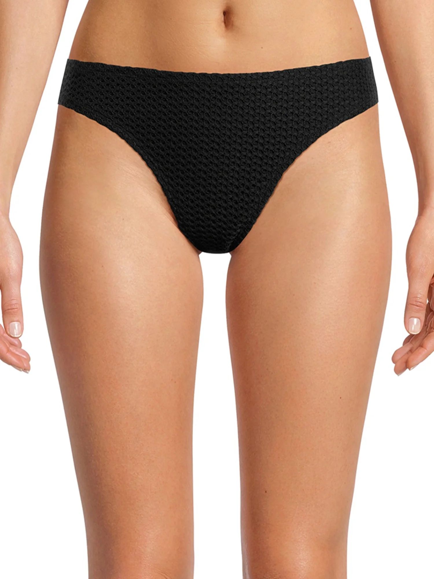 Time and Tru Women's Mid Rise Crochet Bikini Swim Bottom, Sizes S-3X | Walmart (US)