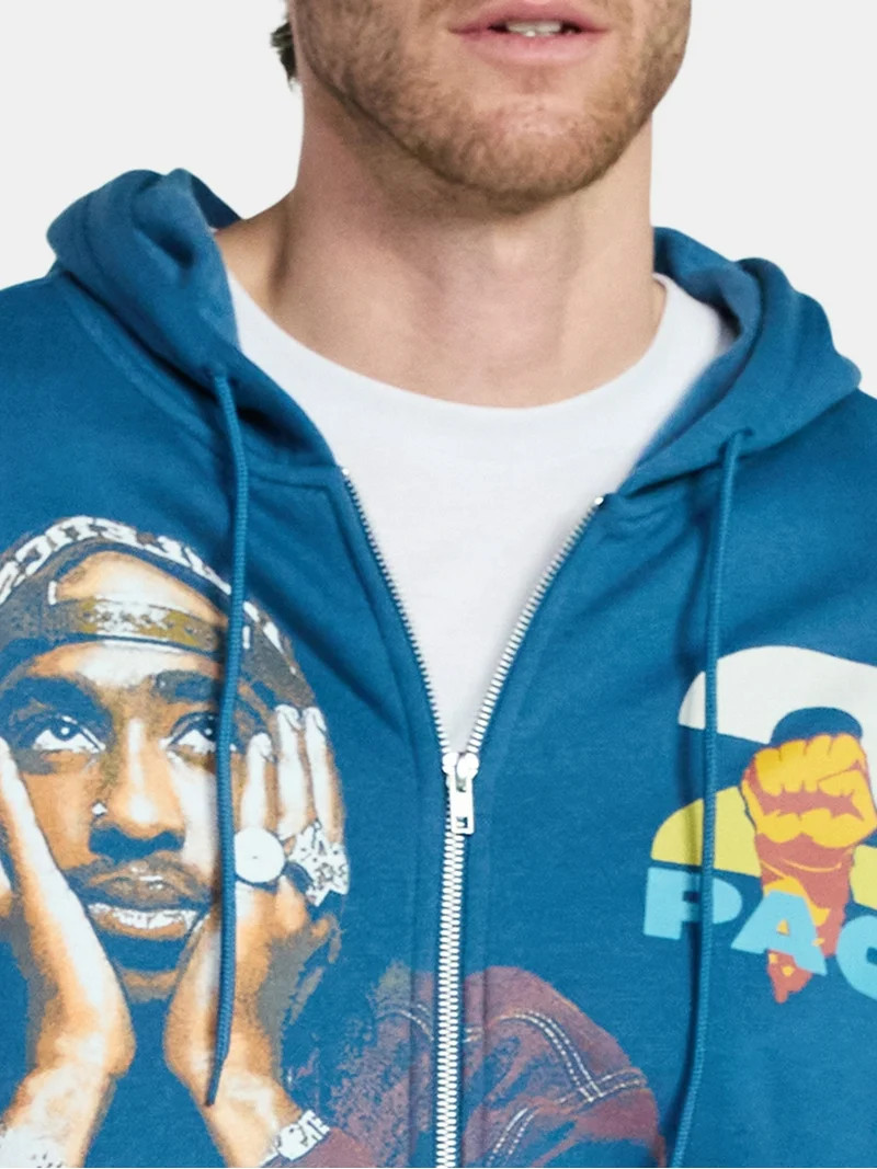 Tupac Shakur Men's and Big Men's Hooded Sweatshirt, Sizes XS-3XL | Walmart (US)