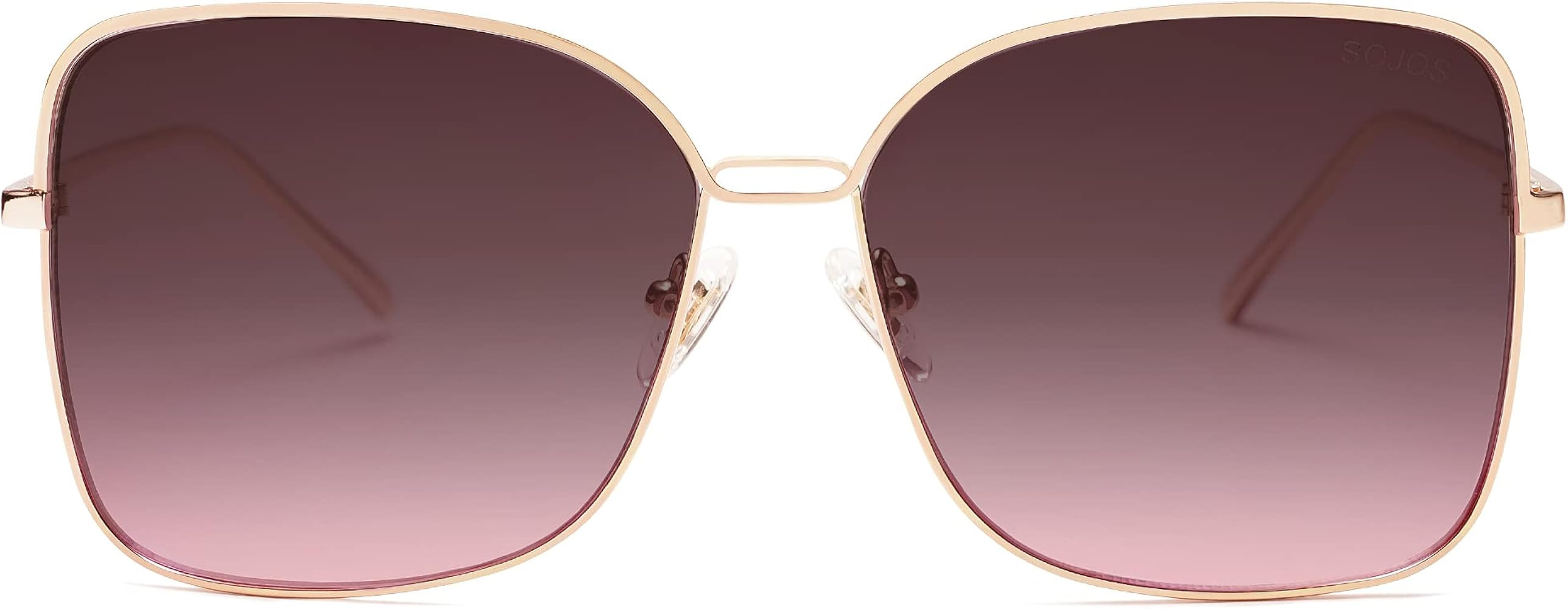 SOJOS Classic Trendy Square Oversized Sunglasses Womens Mens UV400 Big Large Designer Shades SJ10... | Amazon (US)