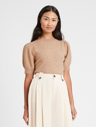 Puff-Sleeve Sweater Top | Banana Republic (US)