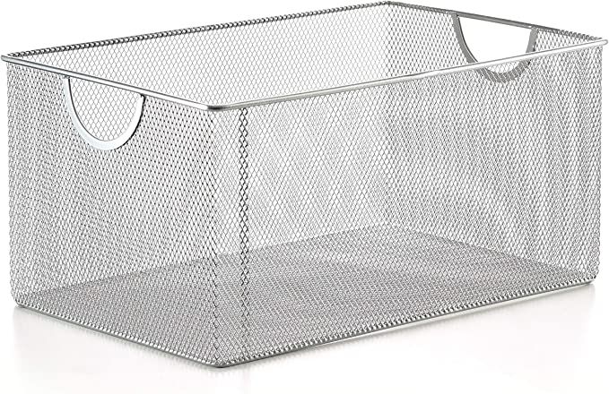 YBM HOME Kitchen Pantry Organizer Wire Basket for Shelves, Cabinets, Pantry, Countertop, Mesh Ope... | Amazon (US)