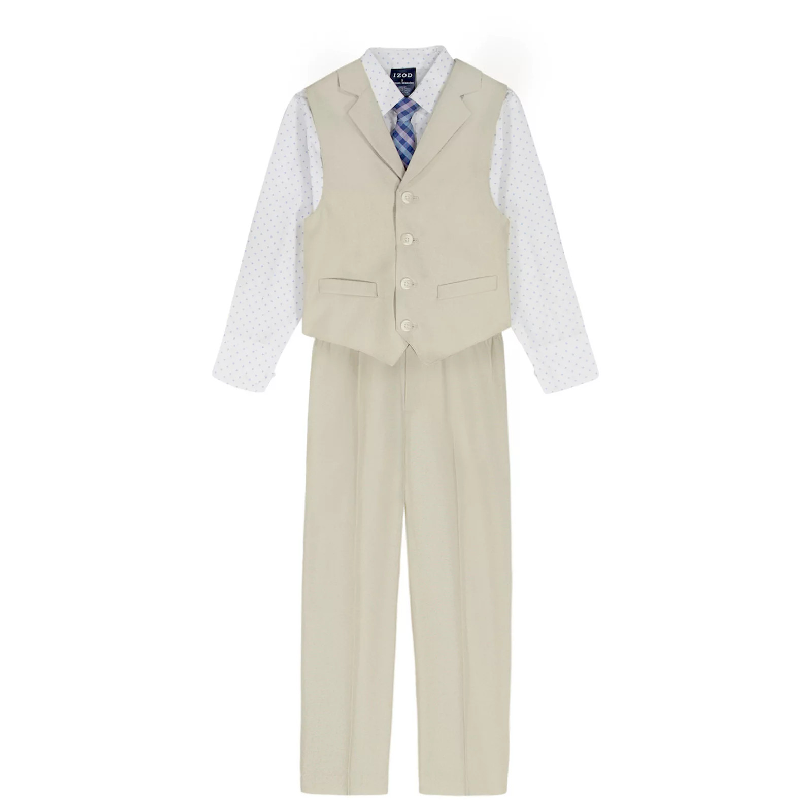 Boys 4-12 IZOD 4-Piece Herringbone Vest, Pants, Shirt, & Tie Set | Kohl's
