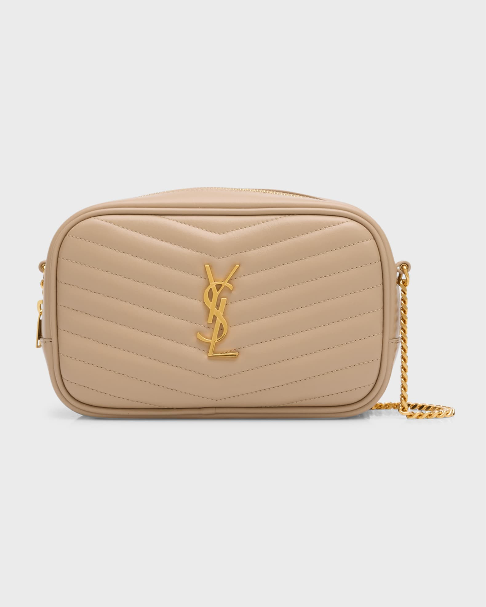 Saint Laurent Lou Mini YSL Quilted Camera Bag | Neiman Marcus