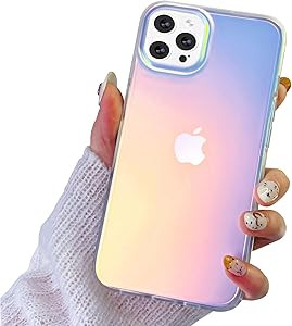 I-MGAE-IN-AR Compatible with iPhone 13 Pro Max Case Clear Frosted Laser Glitter Bling Women Girls... | Amazon (US)