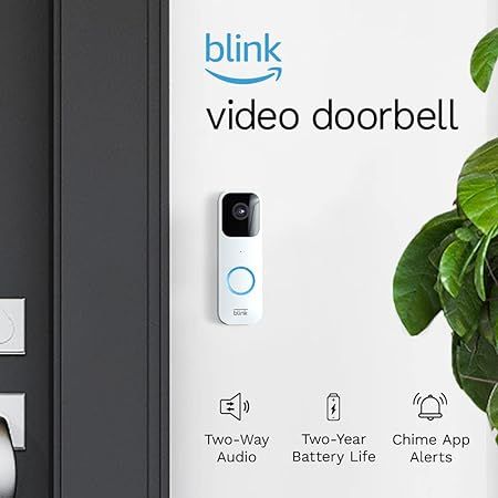 Blink Video Doorbell (White) + Mini Camera (White) with Sync Module 2 | Two-Way Audio, HD Video, ... | Amazon (US)