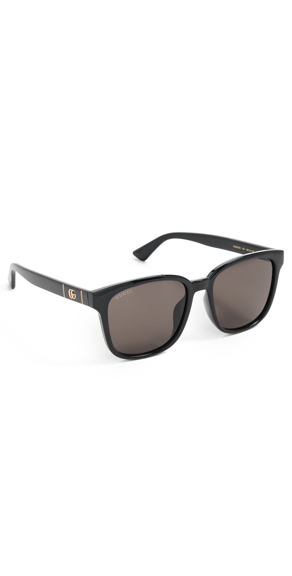 Gucci Square Sunglasses Black-Black-Grey One Size | Shopbop