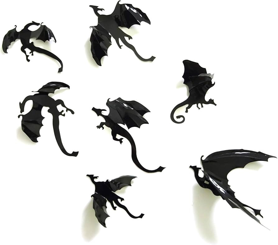 Honbay PVC 3D Dragon Decorative Wall Decals Wall Stickers for Home Wall Decoration | Amazon (US)
