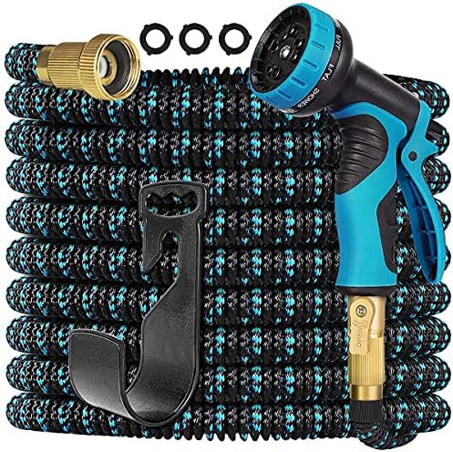 Gardguard 100ft Expandable Garden Hose: Water Hose with 10 Function Nozzle and Durable 3-Layers L... | Amazon (US)