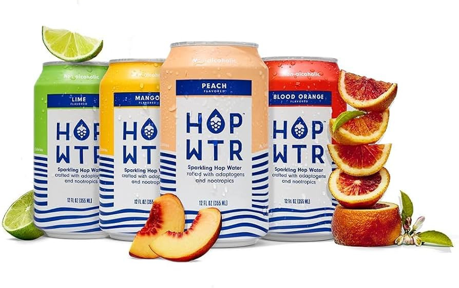 HOP WTR Sparkling Hop Water, Variety Pack 12 Pack, Sugar Free, Low Carb Non Alcoholic Drinks, NA ... | Amazon (US)