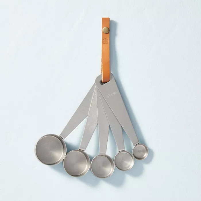 5pc Measuring Spoon Set Silver - Hearth & Hand™ with Magnolia | Target