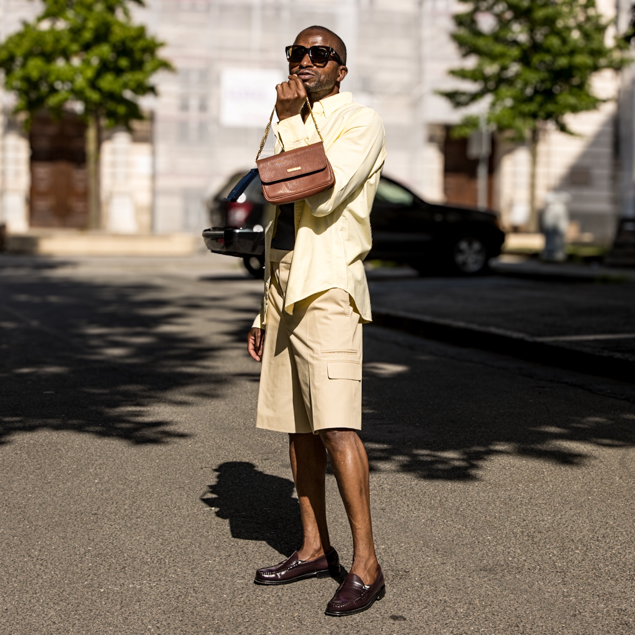  I went for a relaxed, yet stylish look, combining some of my favourite pieces. I chose a greyish-blue tank top from Hugo Boss. I paired it with a bright yellow shirt from Gant, which adds a pop of colour and a fun, vibrant vibe to the outfit. I decided on brown cargo shorts by Alexander McQueen. They are comfortable and ideal for a laid-back day, but still have that high-fashion edge. I am wearing red-brownish loafers from WH Bass, which compliment the shorts and add a touch of sophistication. I wore brown sunglasses from Alexander McQueen and a bag from Max Mara that I found at a thrift store. The vintage bag adds a unique, timeless element to the outfit, and the sunglasses give that cool, effortless touch. Overall, this look is about combining comfort with style, and I'm loving how it turned out. Please let me know what you think!#OOTD #CasualStyle #VintageVibes #HugoBoss #GantShirt #AlexanderMcQueen #WHBassLoafers #MaxMara #ThriftedFinds #FashionInspo #RelaxedFit #EffortlessStyle #DailyOutfit #StyleJourney #FashionBlogger #ChicAndComfortable #TrendyLook #VintageStyle #SummerOutfit


#LTKuk #LTKsummer #LTKluxury