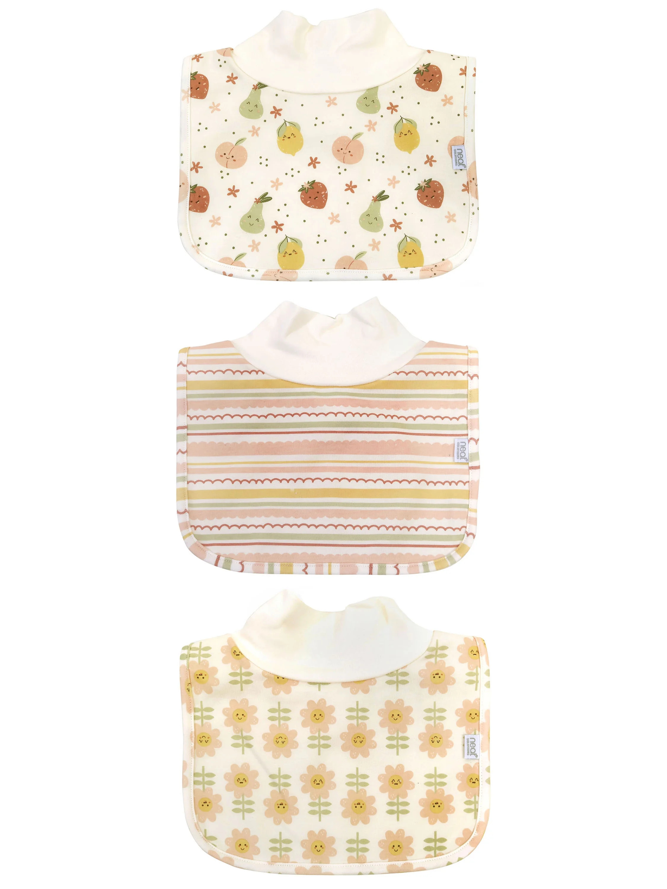 Neat Solutions 3 Pack Girl Printed Mockneck Bib | Walmart (US)