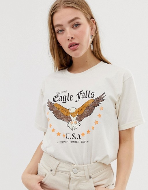 Daisy Street relaxed t-shirt with vintage eagle falls graphic | ASOS US