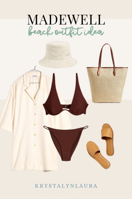 @madewell neutral beach outfit idea, summer outfit, beachwear, cruise outfit, swimwear 

#LTKtravel #LTKswim #LTKxMadewell