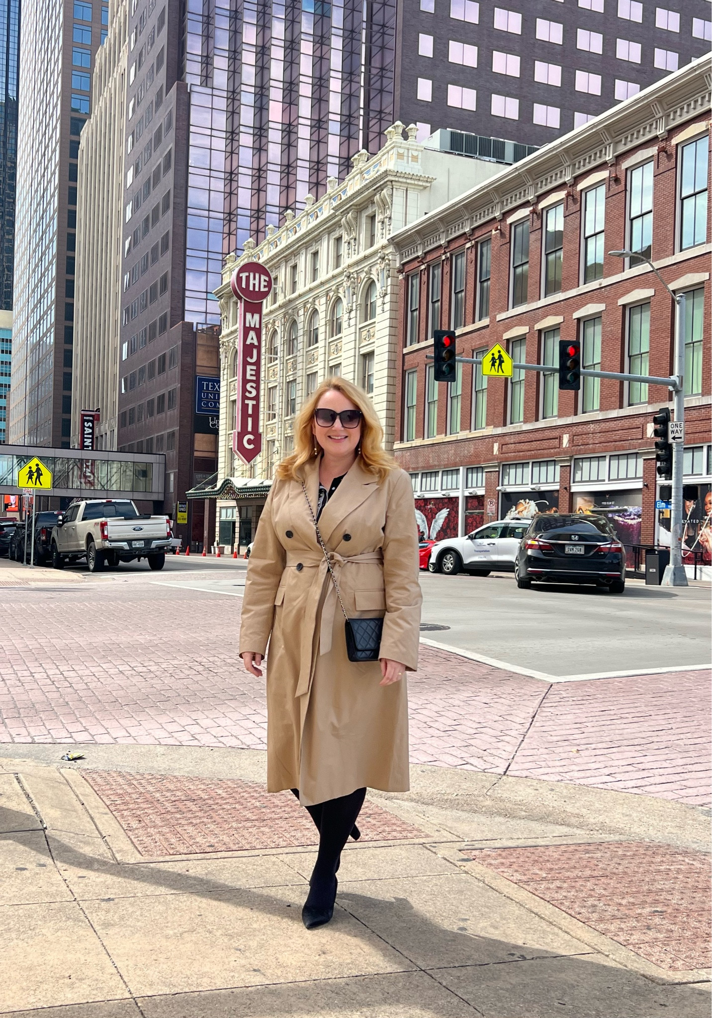 Long trench in the city 
Trench coat on sale currently, I‘m wearing a Large

#LTKworkwear #LTKmidsize #LTKsalealert