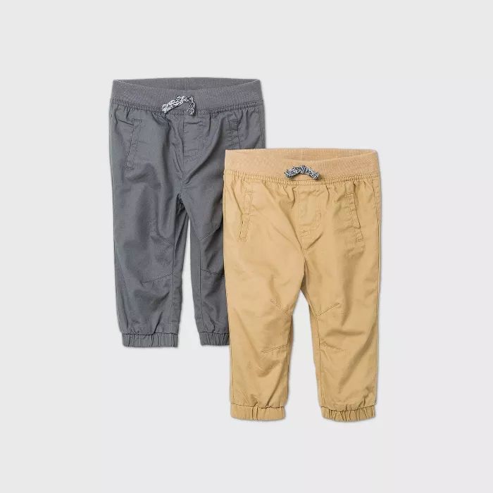 Baby Boys' 2pk Woven Chino Pants - Cat & Jack™ Gray/Khaki | Target